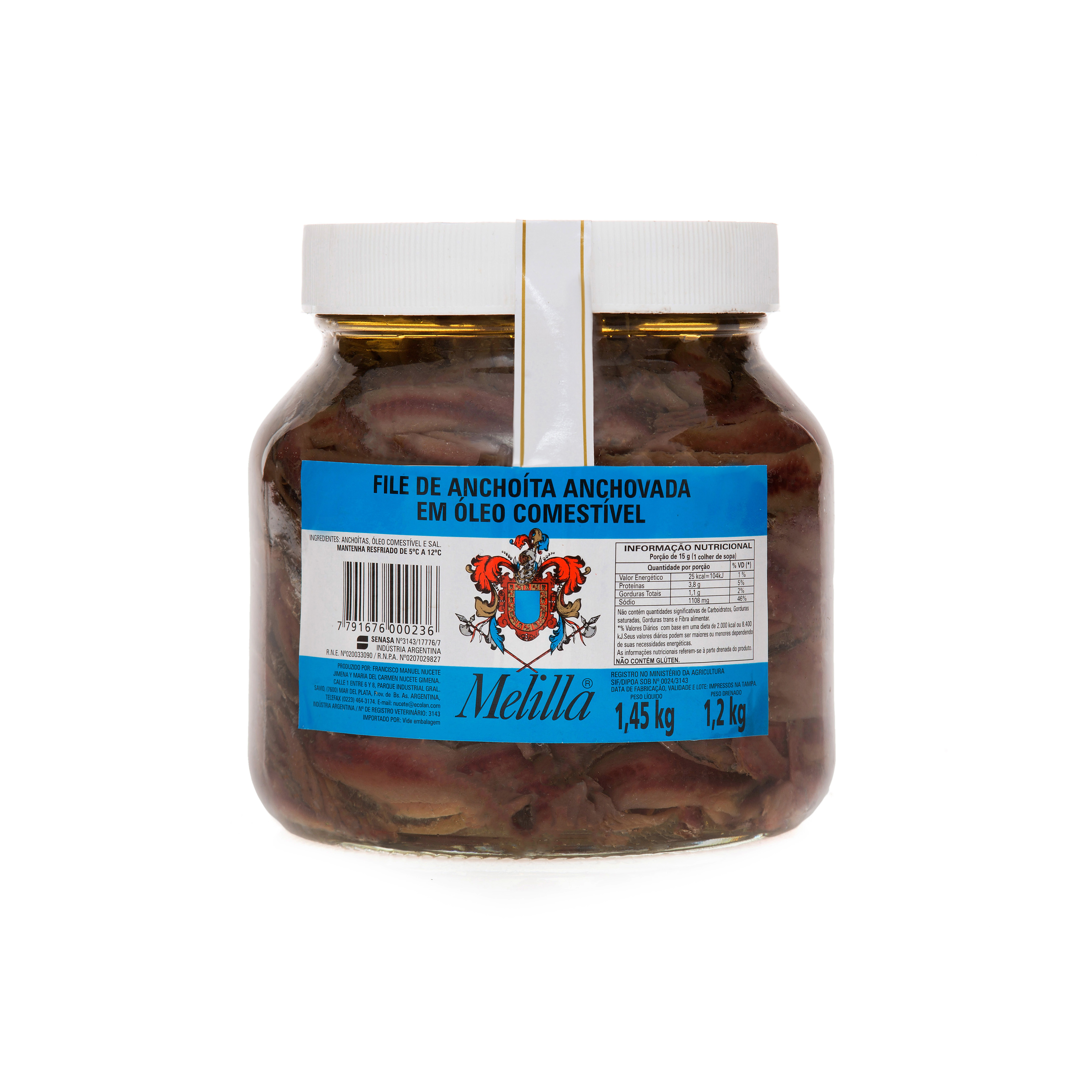 Filé de Anchovas Melilla Rótulo Azul