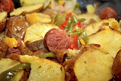 Linguiça Calabresa Gratinada Com Batatas